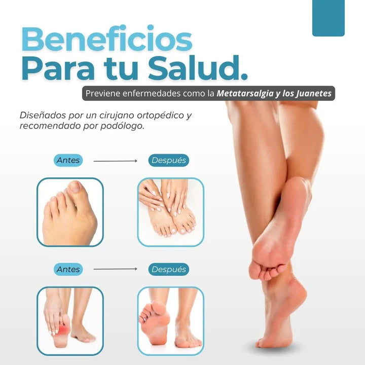 Almohadillas terapéuticas con Separador de dedos l PharmaToe
