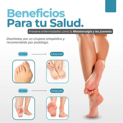 Almohadillas terapéuticas con Separador de dedos l PharmaToe