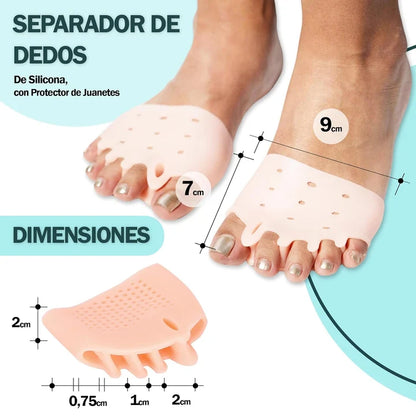Almohadillas terapéuticas con Separador de dedos l PharmaToe