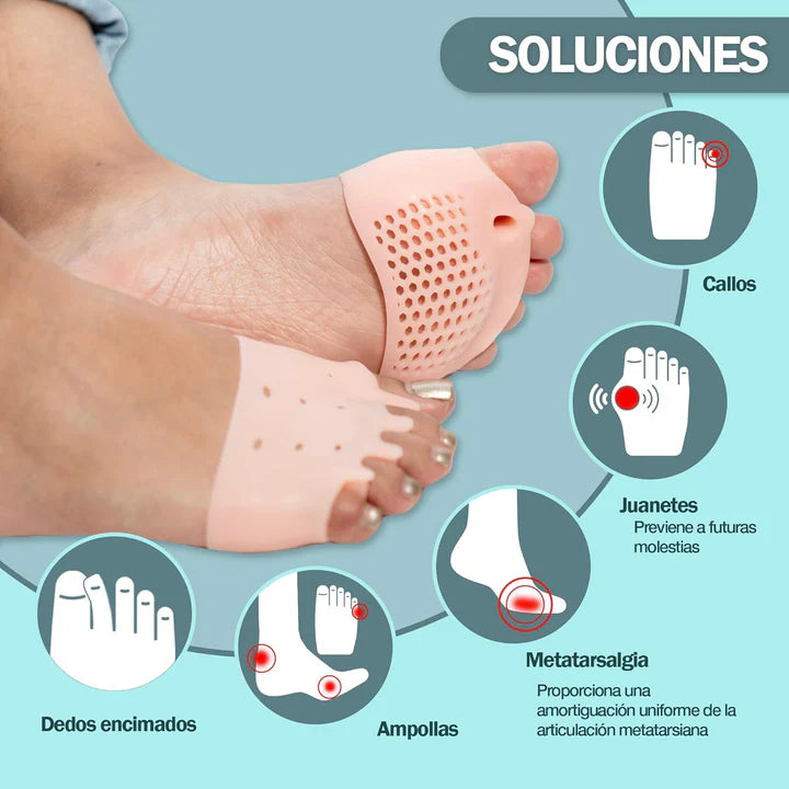 Almohadillas terapéuticas con Separador de dedos l PharmaToe