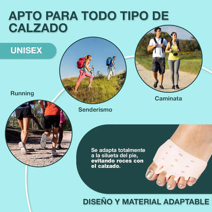 Almohadillas terapéuticas con Separador de dedos l PharmaToe
