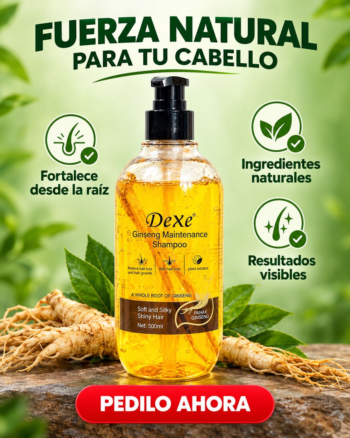 Shampo Dexe Ginseng Organico