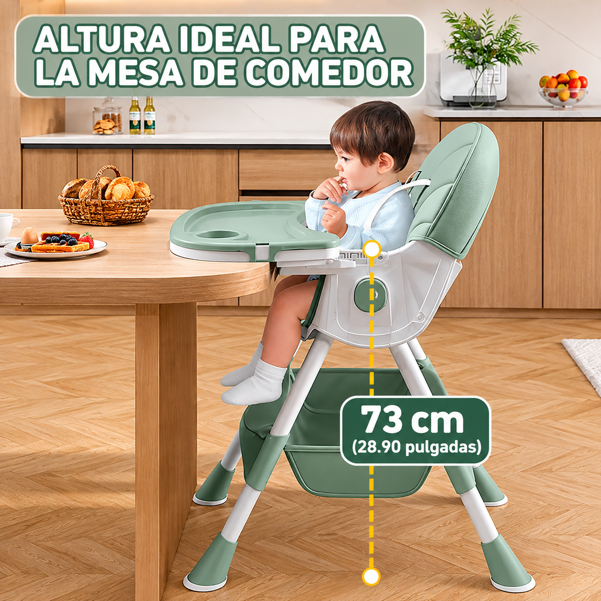 Silla Alta De Comer 3 En 1 Para Bebe
