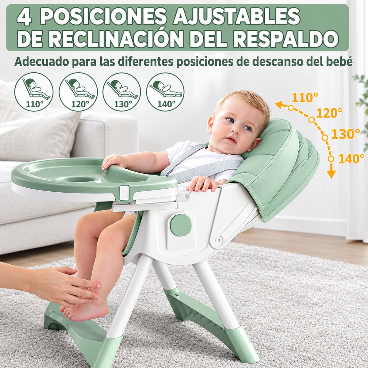 Silla Alta De Comer 3 En 1 Para Bebe