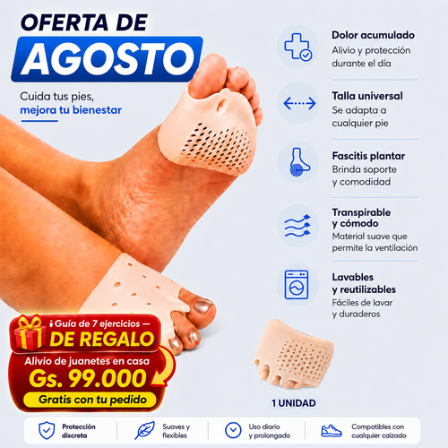 Almohadillas terapéuticas con Separador de dedos l PharmaToe