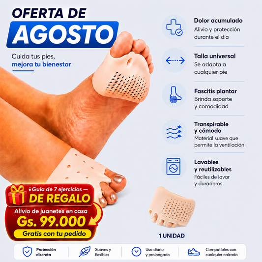 Almohadillas terapéuticas con Separador de dedos l PharmaToe