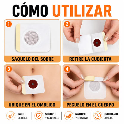 Como utilizar el parche en cuatro pasos